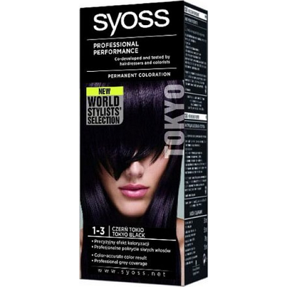 Syoss Professional hair color 1 - 3 Tokyo black