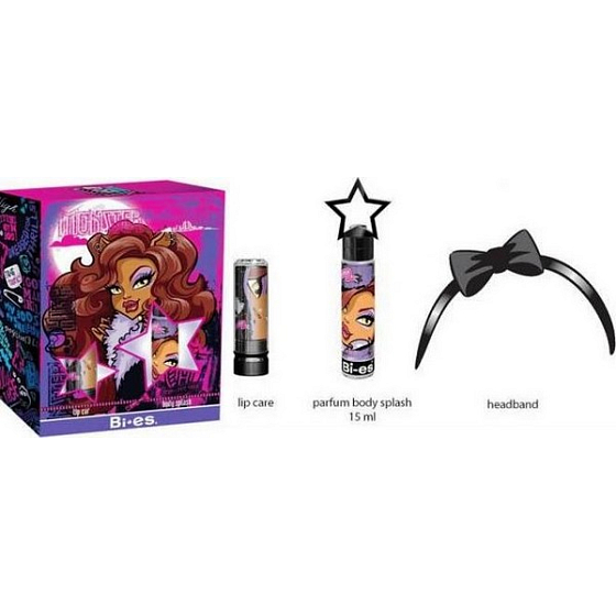 Mattel Monster High Clawdeen Wolf Eau de Parfum for Girls 15 ml + Lip Balm + Headband, Cosmetic Set