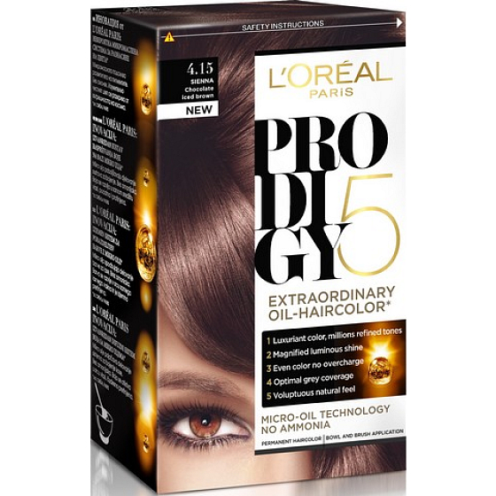 Loreal Paris Prodigy 5 Hair Color 4.15 Iced Chocolate