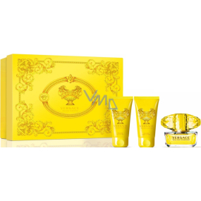 Versace Yellow Diamond eau de toilette 50 ml + shower gel 50 ml + body lotion 50 ml, gift set for women