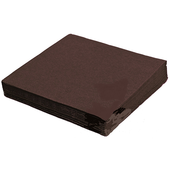 Gastro Paper napkins 2 ply 33 x 33 cm 50 pieces colored brown