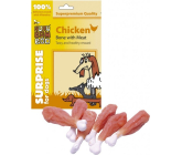 Huhubamboo Chicken bone with meat natural meat delicacy for dogs 75 g