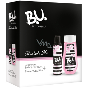 BU Absolute Me deodorant spray for women 150 ml + shower gel 250 ml, cosmetic set