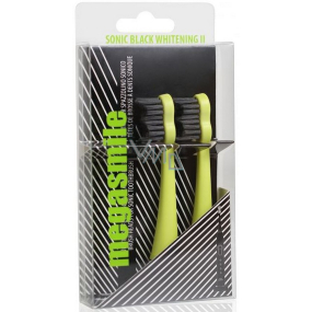 MegaSmile Black Whitening II Sonic Replacement Heads for the Latest Generation Sonic Toothbrush Yellow 2 Pieces