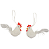 Chicken plush white 8 cm for hanging 1 piece