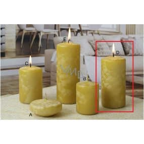 Lima Ice candle gold cylinder 60 x 120 mm 1 piece
