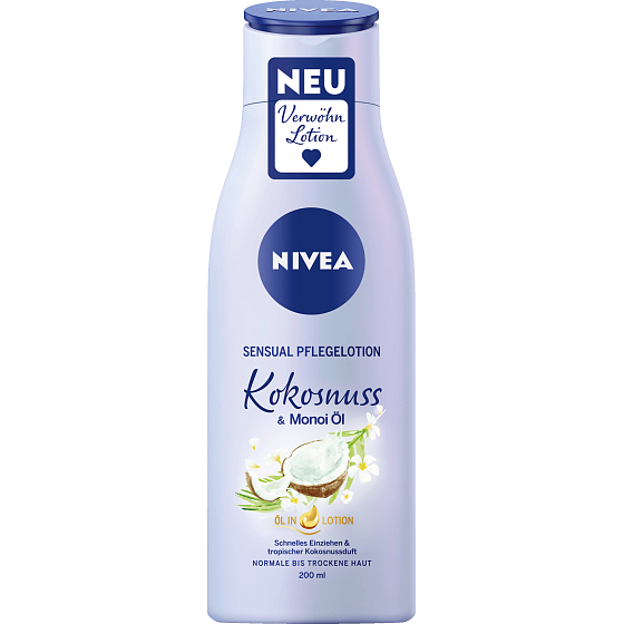 Nivea Coconut & Monoi Oil body lotion with oil for normal to dry skin 200 ml
