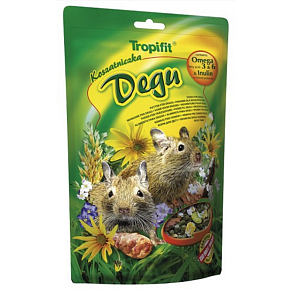 Tropifit Degu Complete Food with Supplement of Bark and Fruit Tree Twigs for Degus 400 g, exp. 02/2026