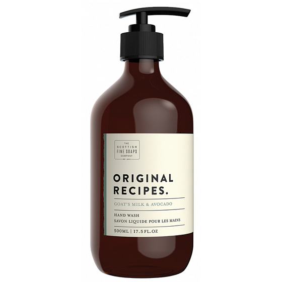 Scottish Fine Soaps Original Goat Milk and Avocado Creamy Liquid Soap Dispenser 500 ml
