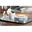 WoodWick Seaside Neroli - Coastal neroli scented candle with wooden wide wick and glass boat lid 453 g