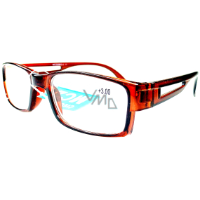 Berkeley Reading glasses +3 plastic brown transparent 1 piece MC2206