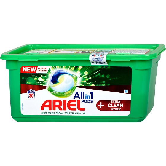 Ariel All in 1 Pods Extra Clean Power gel capsules universal for washing 30 pieces 816 g