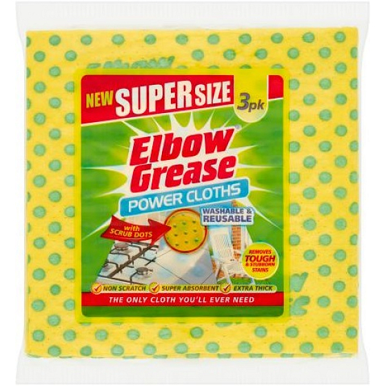 Elbow Grease Power Cloths super absorbent cloths 3 pieces