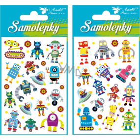 Stickers Robots 8 x 12 cm 1 sheet