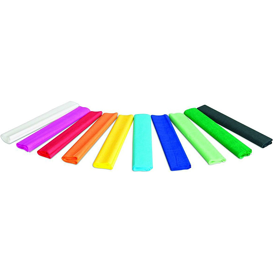 Donau Crepe Paper Roll 200 x 25 cm, mix of colors 10 pieces