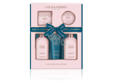 Baylis & Harding Jojoba, vanilla and almond oil washing gel 300 ml + shower cream 300 ml + hand and body lotion 130 ml + toilet soap 150 g + body butter 100 ml, cosmetic set for women