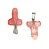 Crystal pink Penis for luck, pendant hand cut approx. 11 x 22 mm, stone stones