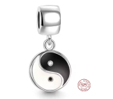 Sterling silver 925 Yin and Yang pendant on bracelet symbol