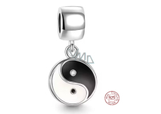Sterling silver 925 Yin and Yang pendant on bracelet symbol