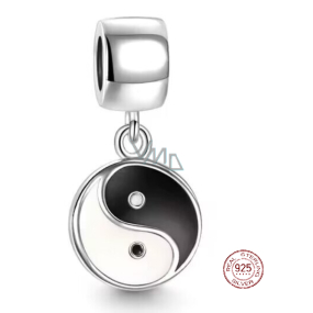Sterling silver 925 Yin and Yang pendant on bracelet symbol