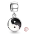 Sterling silver 925 Yin and Yang pendant on bracelet symbol