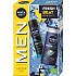 Nivea Men Fresh Beat Deep Black Carbon Beat antiperspirant deodorant spray 150 ml + Fresh Kick 3in1 shower gel 250 ml, cosmetic set for men