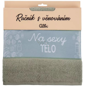 Albi Gift towel - For sexy body green 50 x 90 cm