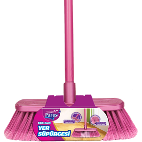 Parex broom with a slanted handle