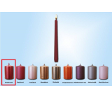 Lima Candle smooth metal red conical 22 x 250 mm 1 piece