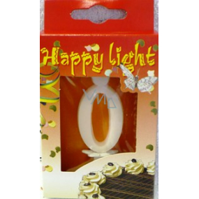 Happy light Cake candle digit 0 in box