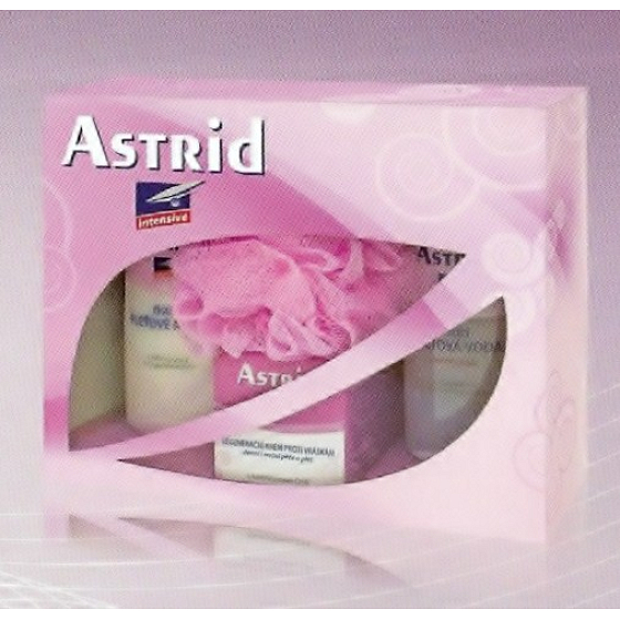 Astrid Intensive cleansing lotion for dry and sensitive skin 200 ml + cleansing lotion for dry and sensitive skin 200 ml + regenerating anti-wrinkle cream with Q10 50 ml, cosmetic set