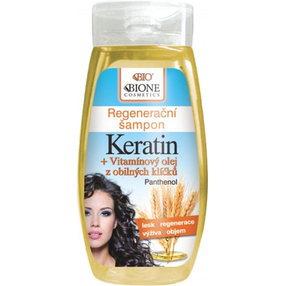 Bione Cosmetics Keratin & Wheat Germ Regenerating Shampoo for All Hair Types 260 ml