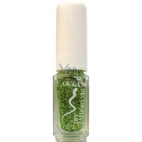 Ocean Decorative Art decorating nail polish shade 07 green glitter 5 ml