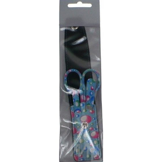Manicure blue with bubbles, dyed tools 10555