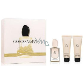 Giorgio Armani Sí Eau de Toilette eau de toilette for women 50 ml + shower gel 75 ml + body lotion 75 ml, gift set