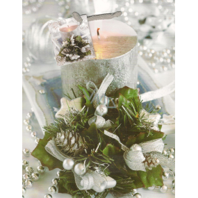 Nekupto Gift paper bag 23 x 18 x 10 cm Silver candle