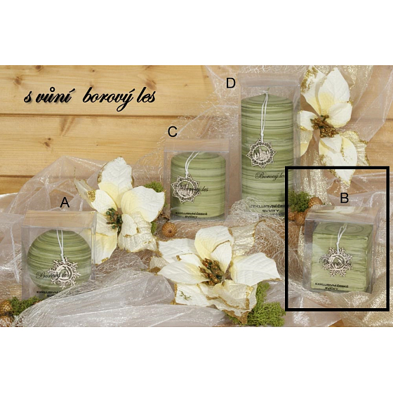 Lima Wellness Present Pine forest aroma candle green cube 65 x 65 mm 1 piece