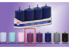 Lima Candle smooth medium purple cylinder 40 x 70 mm 4 pieces