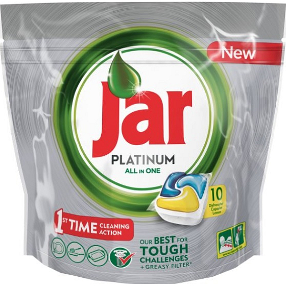 Jar Platinum All in One Lemon Dishwasher capsules 10 pieces