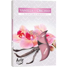 Bispol Aura Vanilla Orchid - Vanilla and orchid scented tealights 6 pieces