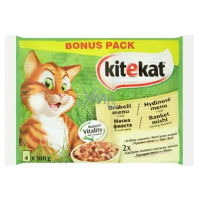Kitekat Poultry menu pocket for adult cats 4 x 100 g