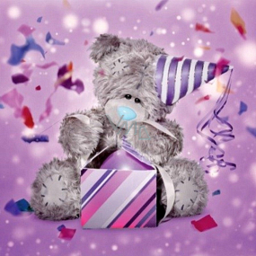 Me to You Envelope card 3D Bear with birthday hat 15.7 cm × 15.7 cm