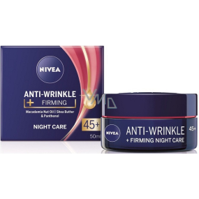 Nivea Anti-Wrinkle + Firming 45+ Firming Night Cream Against Wrinkles 50 ml
