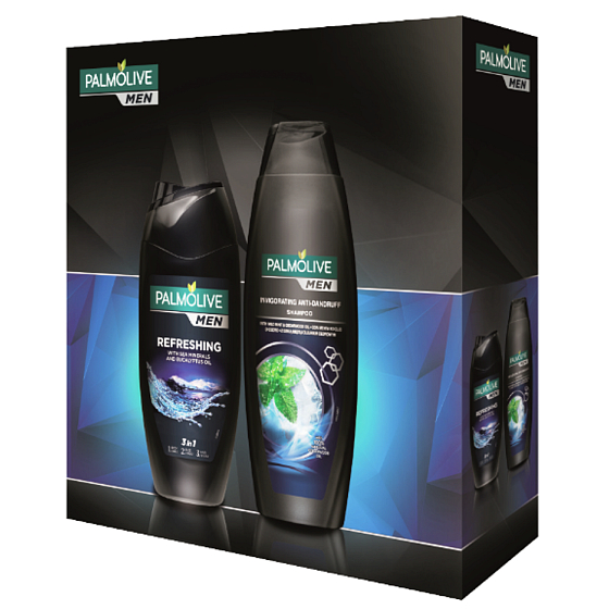 Palmolive Men Refreshing shower gel 250 ml + Invigorating shampoo 350 ml, cosmetic set