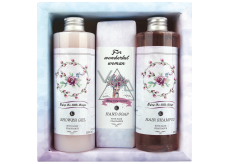 Bohemia Gifts Boho Style & Gentleman Darts and Roses shower gel 250 ml + toilet soap 145g + hair shampoo 250 ml cosmetic set