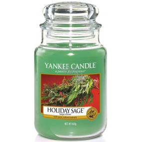 Yankee Candle Holiday Sage Classic - Christmas sage candle Classic large glass 623 g