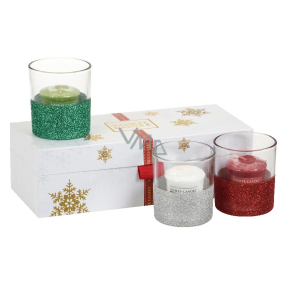 Yankee Candle Votive scented candle 49 gx 3 pieces + glass candles 3 pieces, Christmas gift set