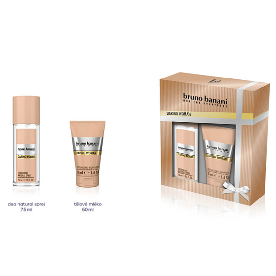 Bruno Banani Daring perfumed deodorant glass for women 75 ml + body lotion 50 ml, cosmetic set