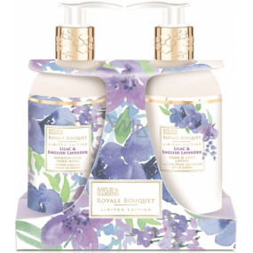 Baylis & Harding Lilac and English Lavender liquid soap 300 ml + hand milk 300 ml, cosmetic set