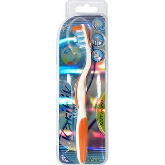 Boček Caribbean Mega Care hard toothbrush different colors 1 piece